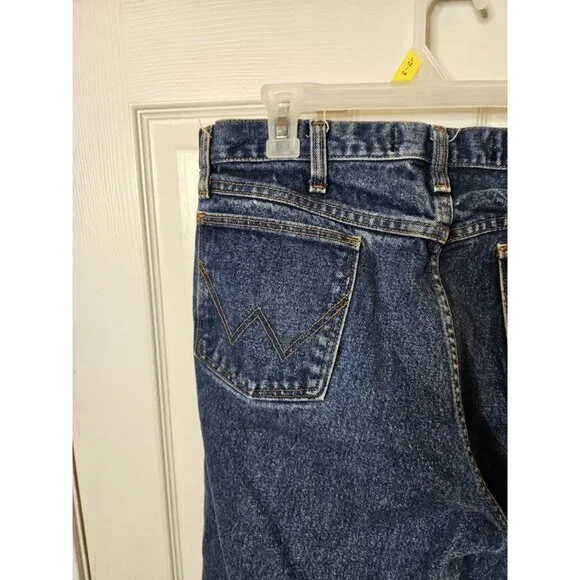 Wrangler FR Flame Resistant Mens Blue Jeans 35x32 CAT 2 Riggs Workwear - Picture 9 of 10